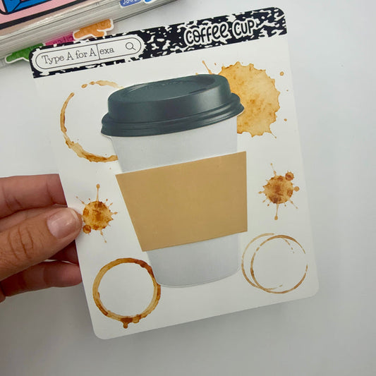 Coffee Jumbo Journaling Sticker Pocket