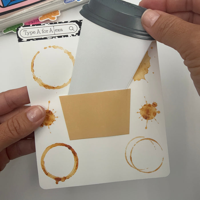 Coffee Jumbo Journaling Sticker Pocket