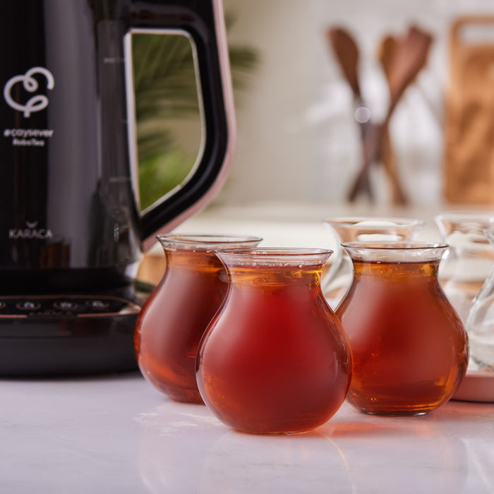 Coffret de verres à thé de Karaca Tatlıcan Refika, 6 pièces