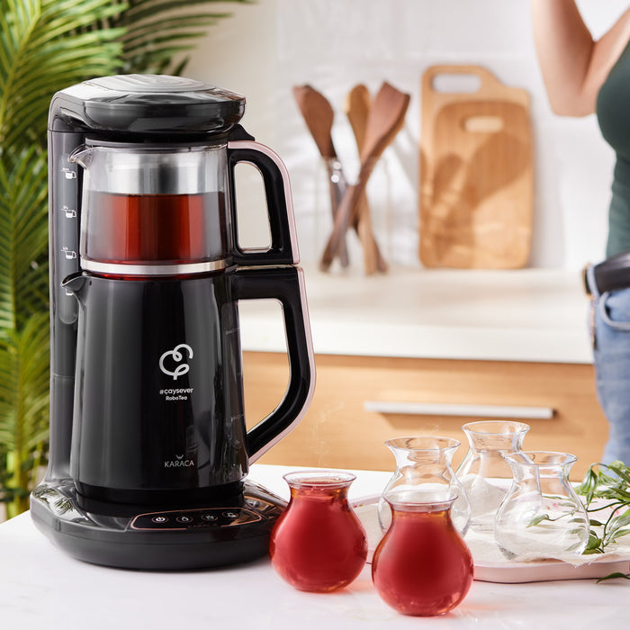Coffret de verres à thé de Karaca Tatlıcan Refika, 6 pièces