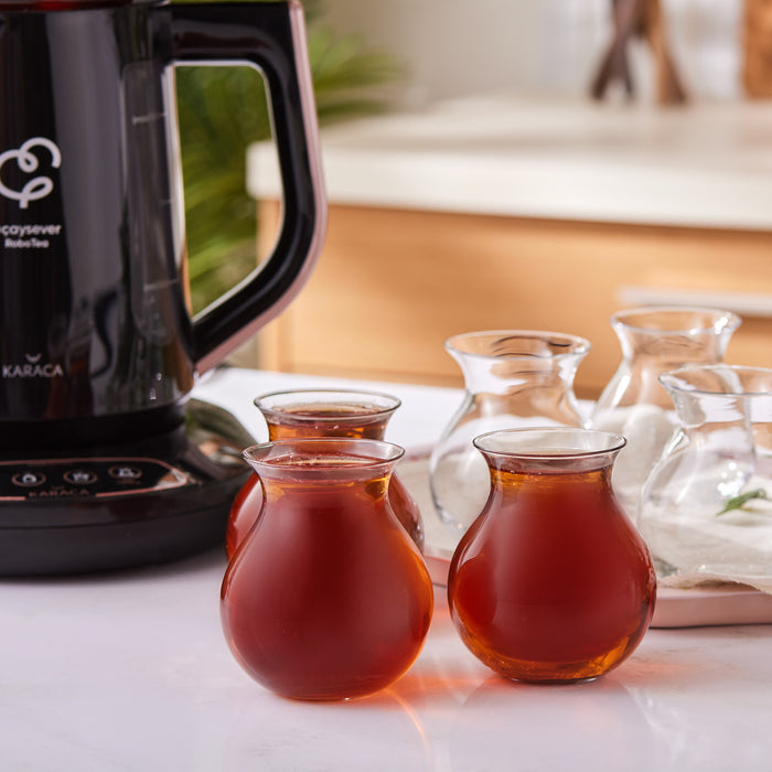 Coffret de verres à thé de Karaca Tatlıcan Refika, 6 pièces