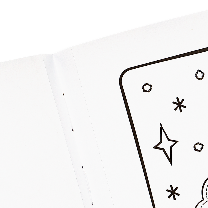 Perforated sheets in the OOLY Princesses and Fairies Coloring Book