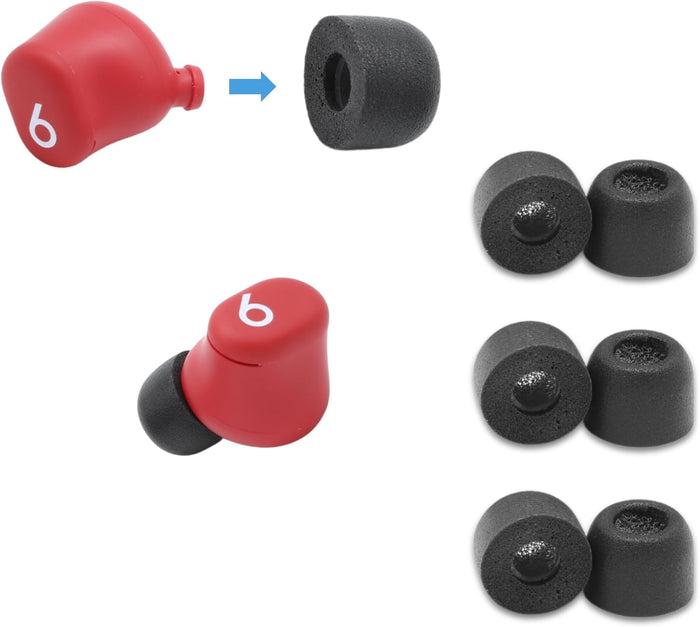 Comply 382010011 TWR200B Memory Foam Earbud Tips With TechDefender 3 Pairs Small Black