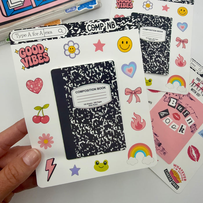 Composition Notebook Jumbo Journaling Interactive Sticker