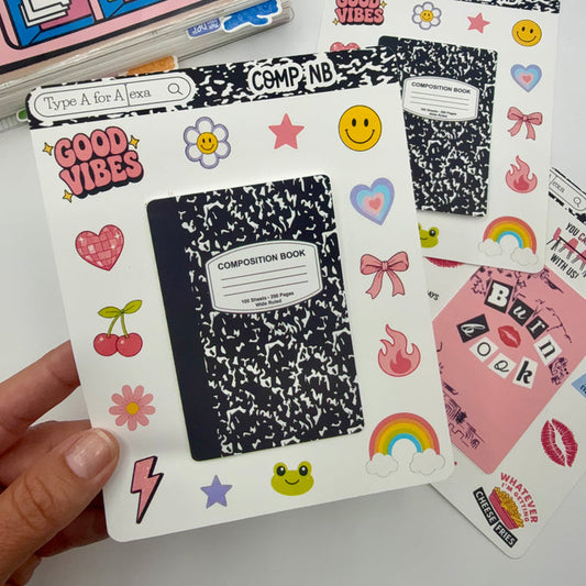 Composition Notebook Jumbo Journaling Interactive Sticker