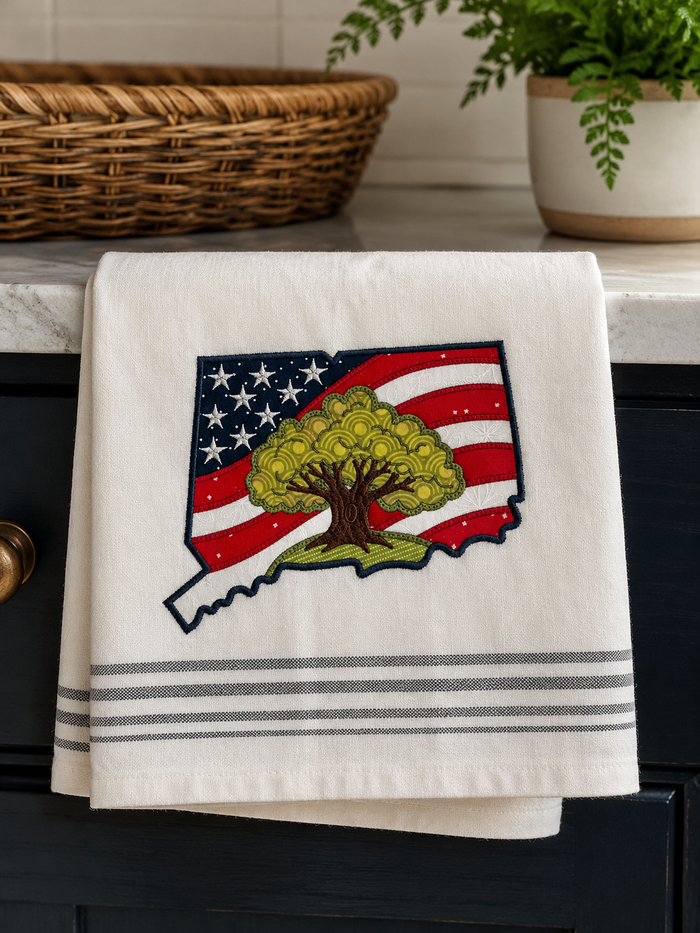 Connecticut -  Rock My State Design Set (Downloadable Machine Embroidery Design)