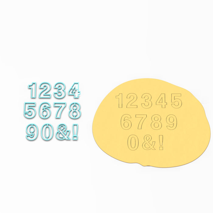 Coolvetica Number Set Cookie Cutters Letters/ Numbers/ Shapes Cookie Cutter Lady