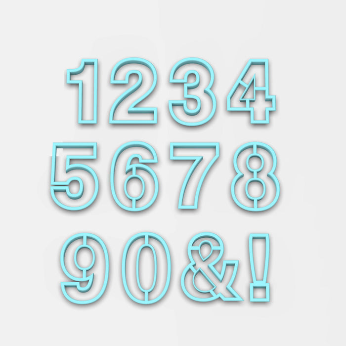 Coolvetica Number Set Cookie Cutters Letters/ Numbers/ Shapes Cookie Cutter Lady