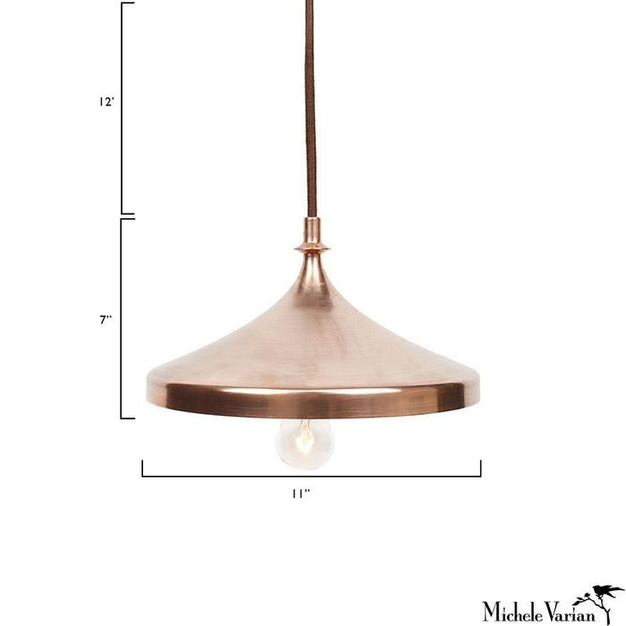 A contemporary light fixture with dimensions on a white background.
