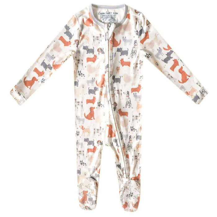 Copper Pearl Zip-Up Footie Pajama -  Rufus