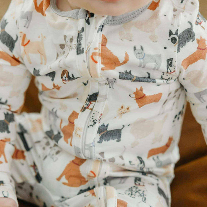 Copper Pearl Zip-Up Footie Pajama -  Rufus