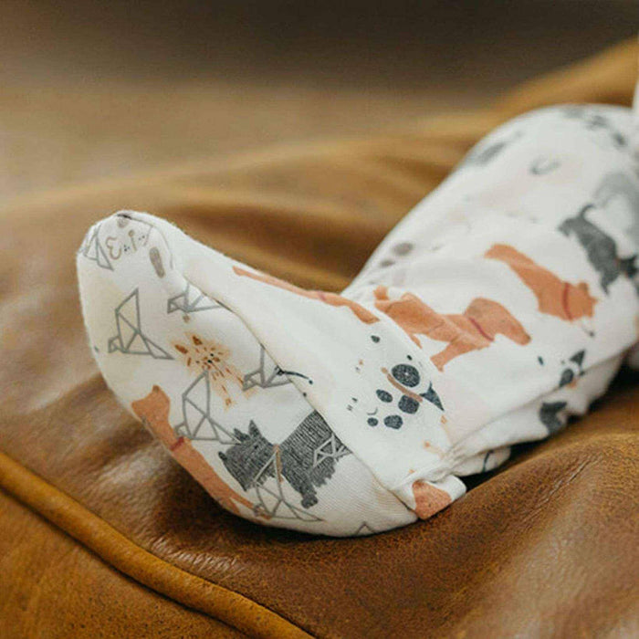 Copper Pearl Zip-Up Footie Pajama -  Rufus