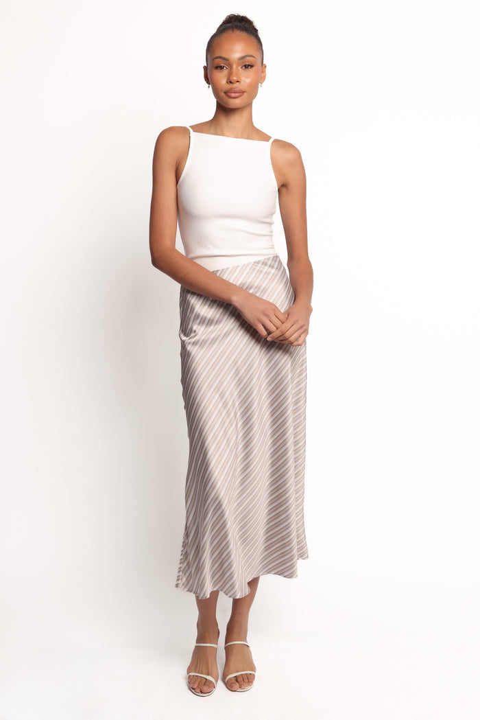 Petal and Pup USA BOTTOMS Corrina Midi Skirt - Stripe