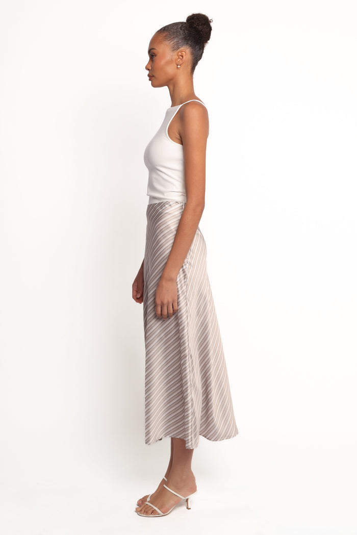 Petal and Pup USA BOTTOMS Corrina Midi Skirt - Stripe
