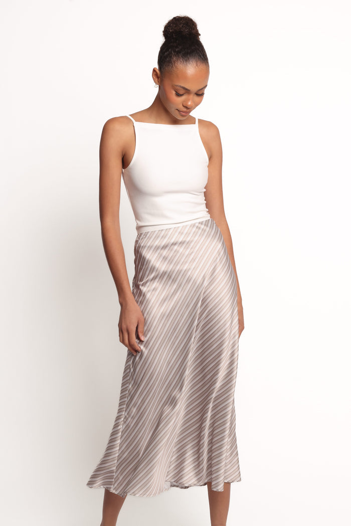 Petal and Pup USA BOTTOMS Corrina Midi Skirt - Stripe
