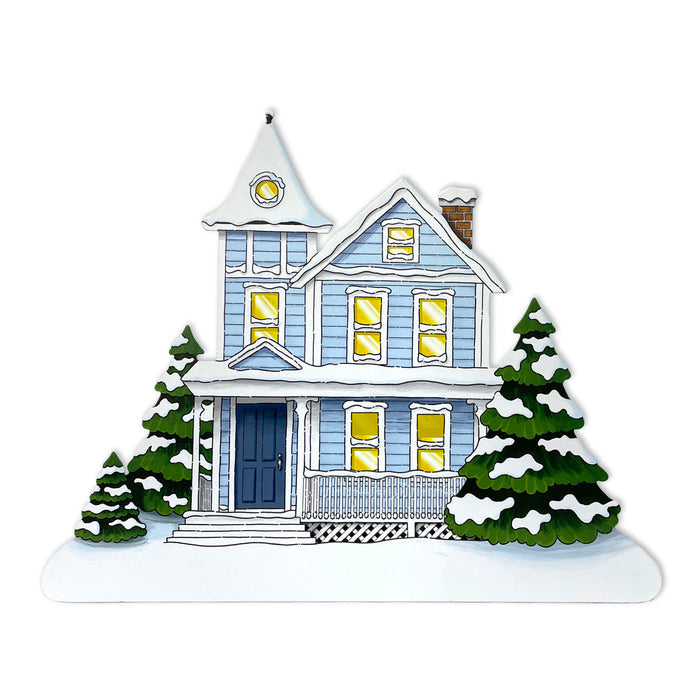 Countdown to Christmas Advent Calendar - S/25 Magnets & Blue Winter House