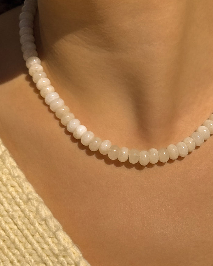 Cream Quartz Gemstone Necklace