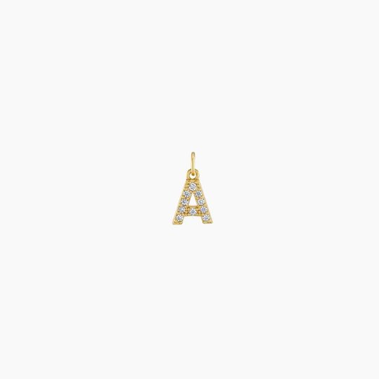 Crystal Letter Charm