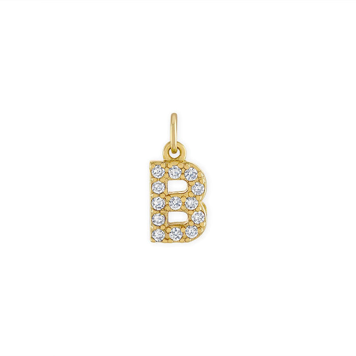 Crystal Letter Charm