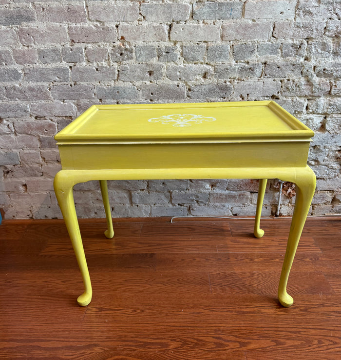 Custom Painted Queen Anne Tea Table.