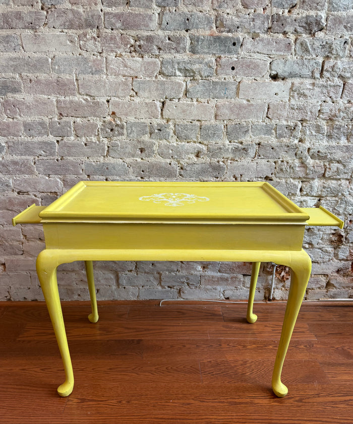 Custom Painted Queen Anne Tea Table.