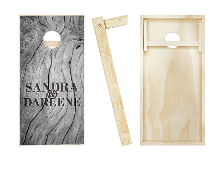 Customized Sophisticated Wood Wedding Cornhole Set