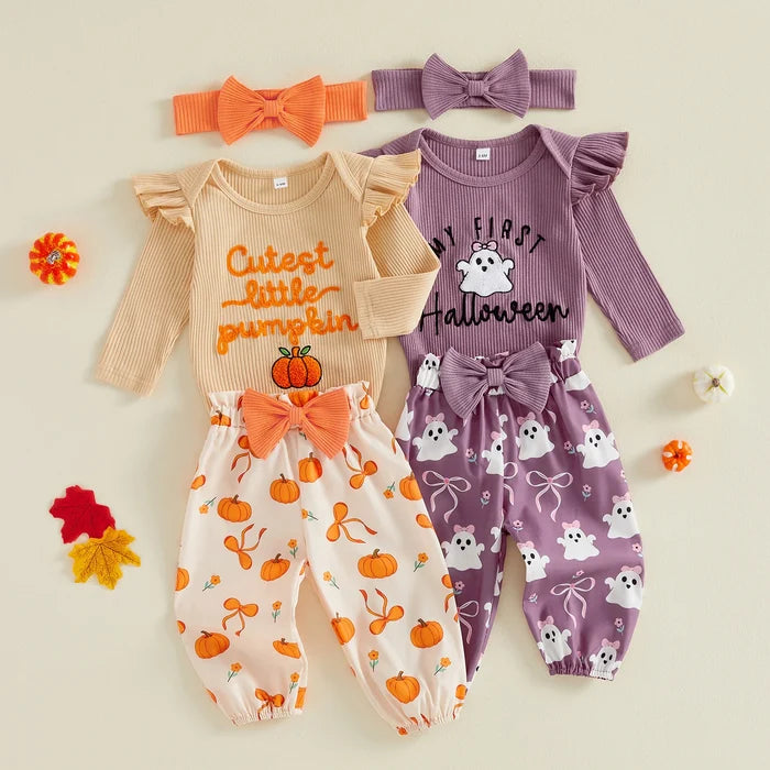 CUTEST LITTLE PUMPKIN Bowtie Outfit with Headband