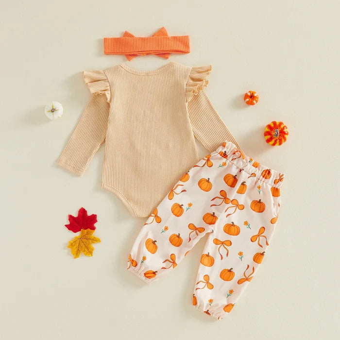 CUTEST LITTLE PUMPKIN Bowtie Outfit with Headband