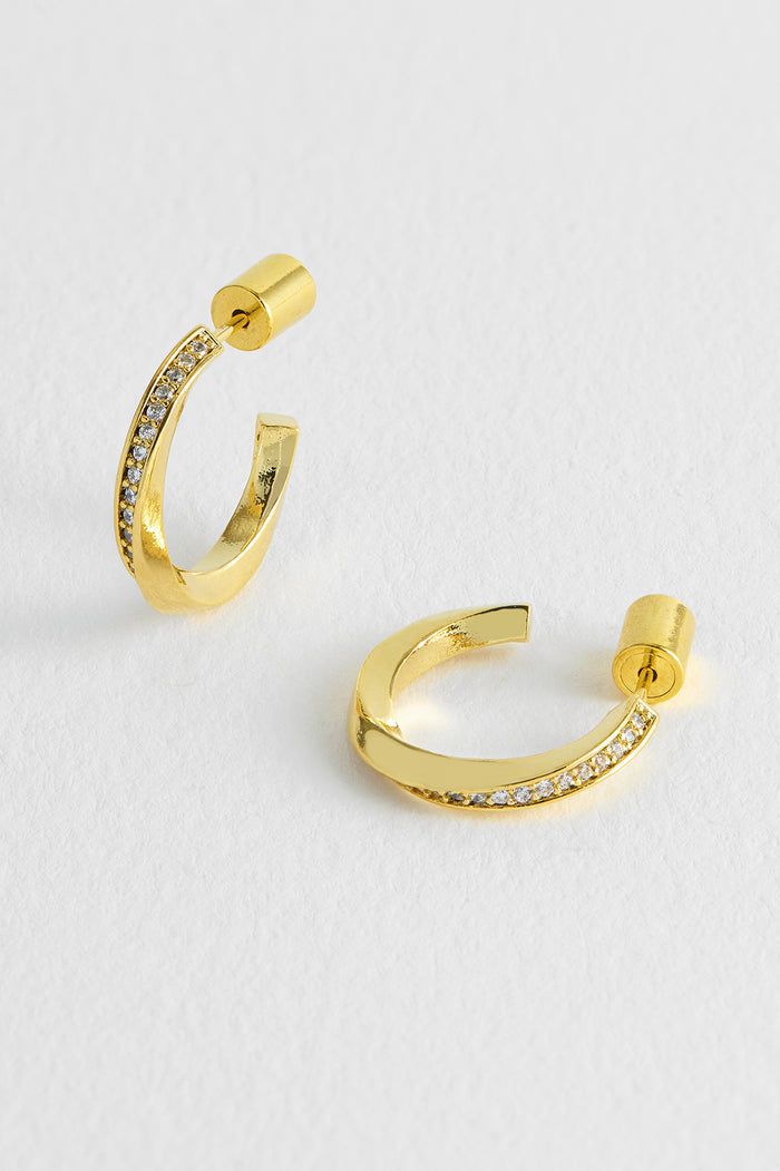 CZ Twist Hoops
