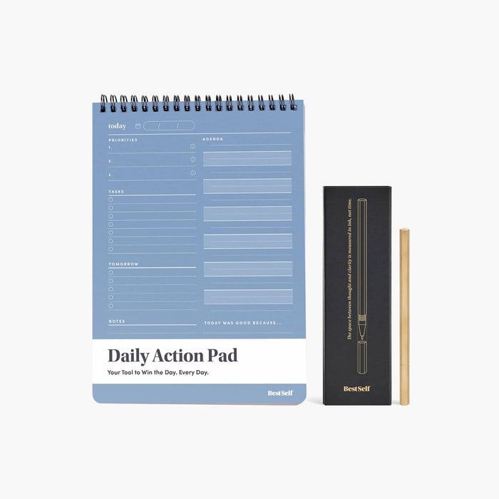 Daily Action Pad Writing Set Bundle BestSelf Co.