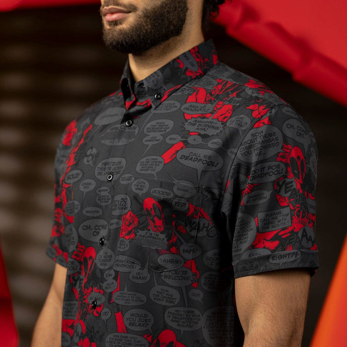 RSVLTS Marvel Short Sleeve Shirt Deadpool "Merc with a Mouth" – KUNUFLEX Short Sleeve Shirt