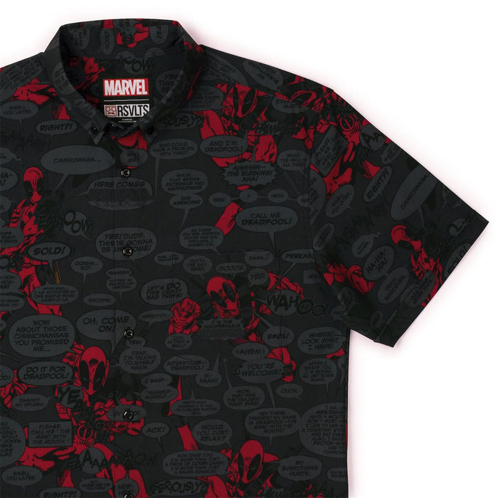 RSVLTS XS Marvel Short Sleeve Shirt Deadpool "Merc with a Mouth" – KUNUFLEX Short Sleeve Shirt