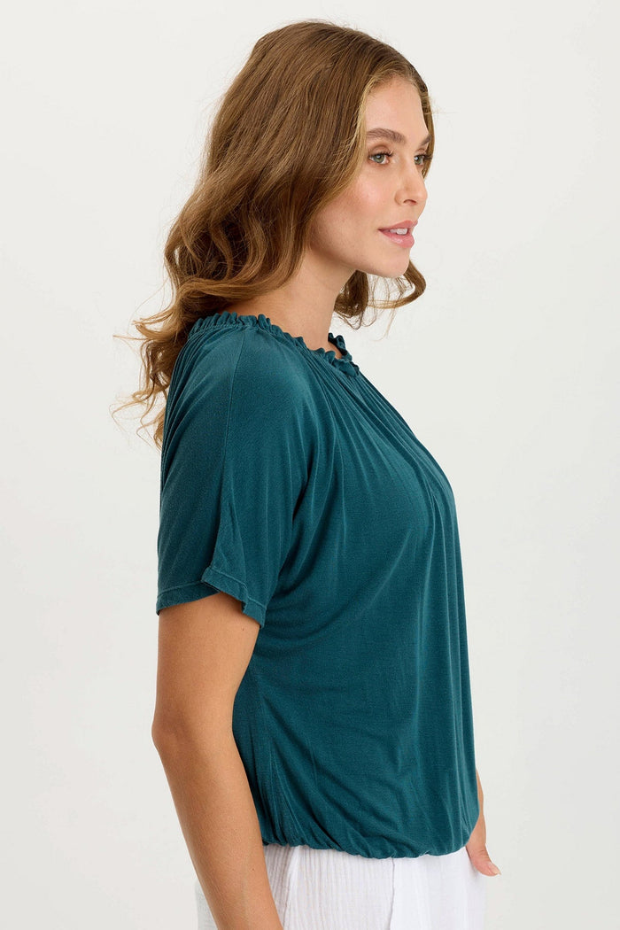 XCVI Deitra Jersey Shirred Tee