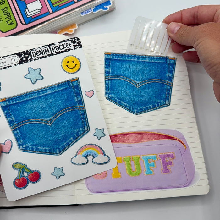 Denim Jumbo Journaling Sticker Pocket