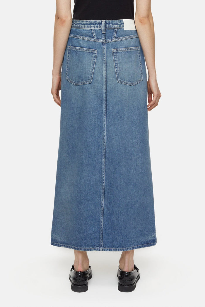 Denim Skirt in Dark Blue