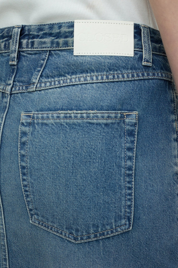 Denim Skirt in Dark Blue