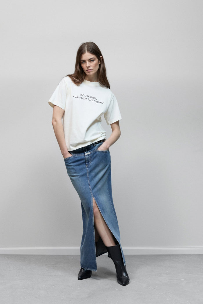 Denim Skirt in Dark Blue