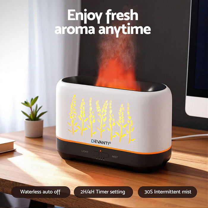Devanti Aroma Diffuser Aromatherapy Flame 200ml - Devanti