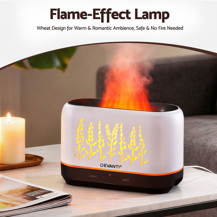 Devanti Aroma Diffuser Aromatherapy Flame 200ml - Devanti