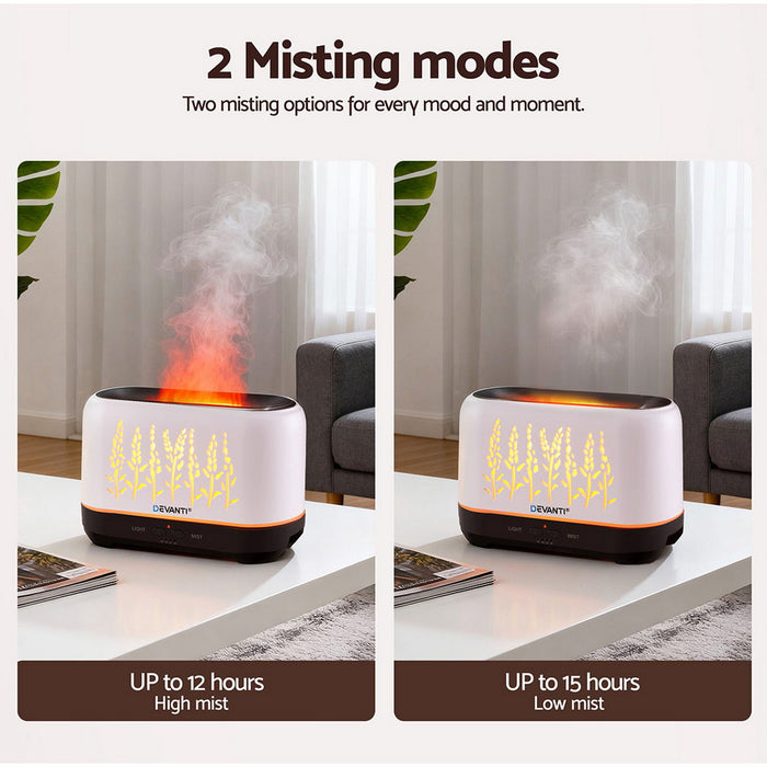 Devanti Aroma Diffuser Aromatherapy Flame 200ml - Devanti