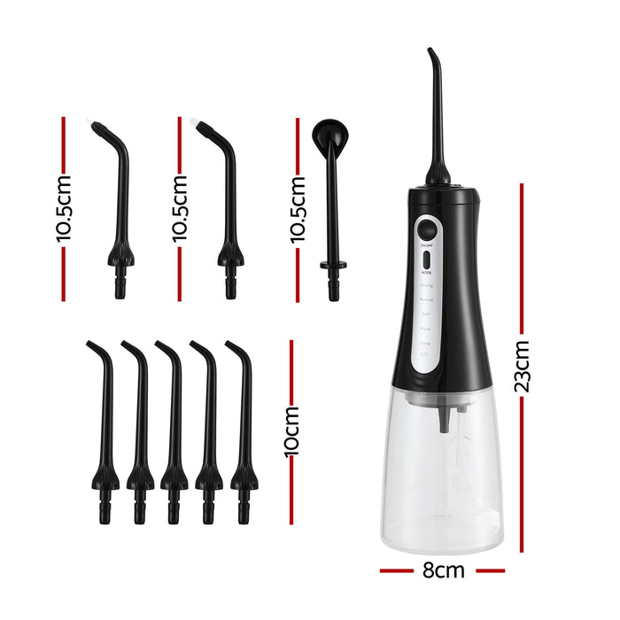 Devanti Cordless Water Flosser Dental Oral Irrigator Black - Devanti