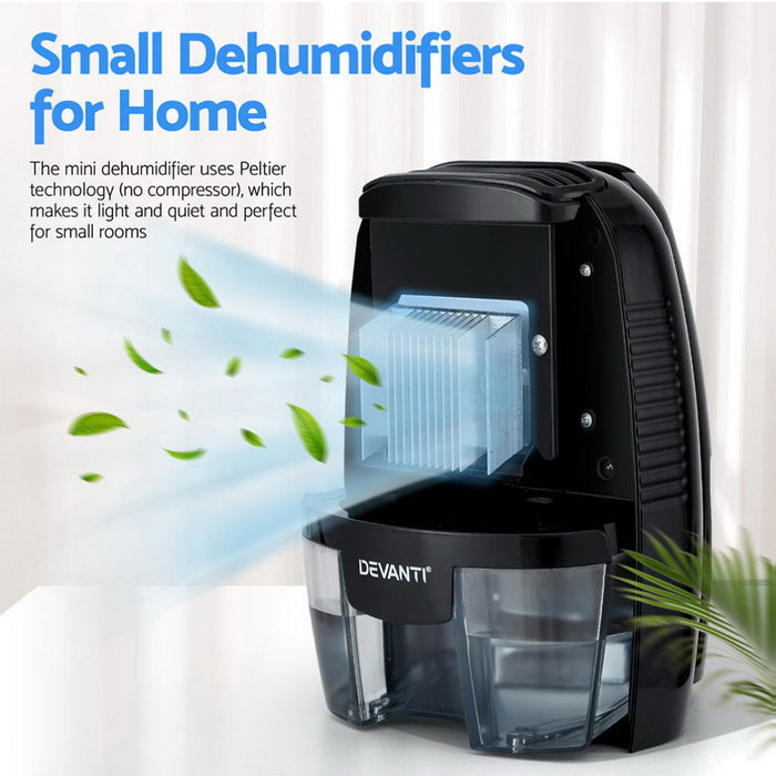 Devanti Dehumidifier 600ML Air Purifier Black - Devanti