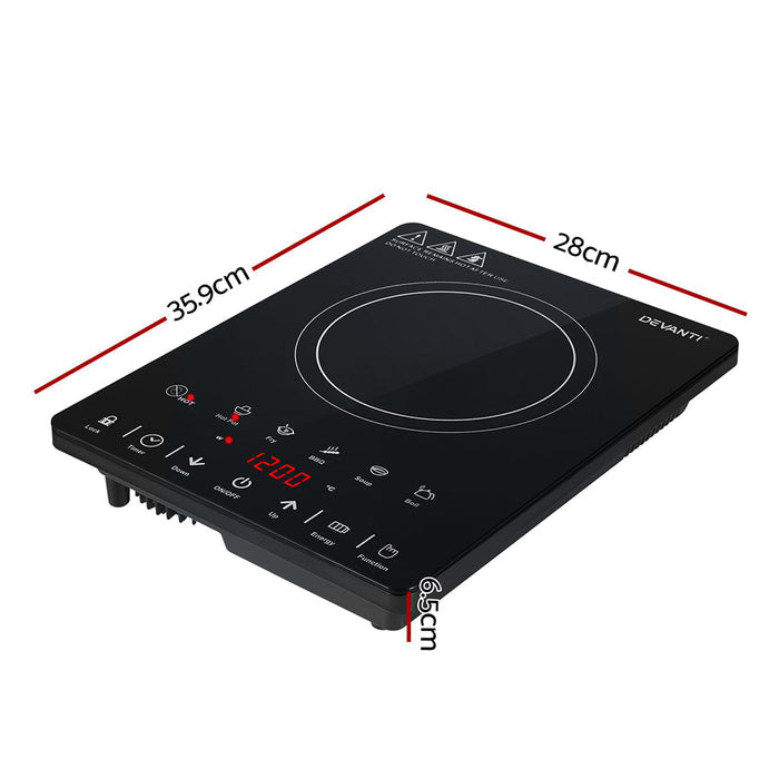 Devanti Electric Ceramic Cooktop 30cm - Devanti