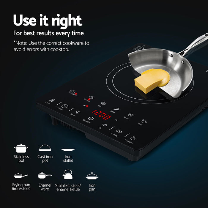 Devanti Electric Ceramic Cooktop 30cm - Devanti
