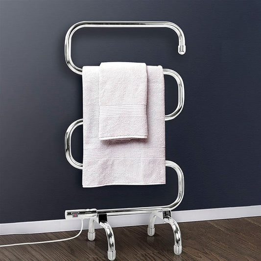 Devanti Electric Heated Towel Rail Rack 5 Bars Freestanding Clothes Dry Warmer -Home Living Store - -