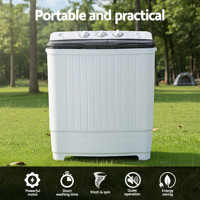 Devanti Portable Washing Machine Twin Tub 4.5KG - Devanti