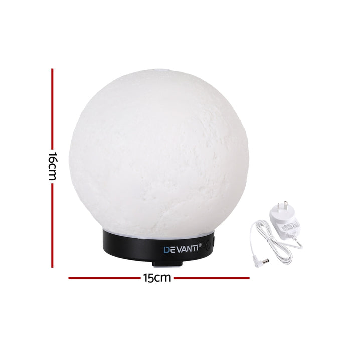 Devanti Ultrasonic Aroma Diffuser Aromatherapy Moon Lamp 100ml - Devanti