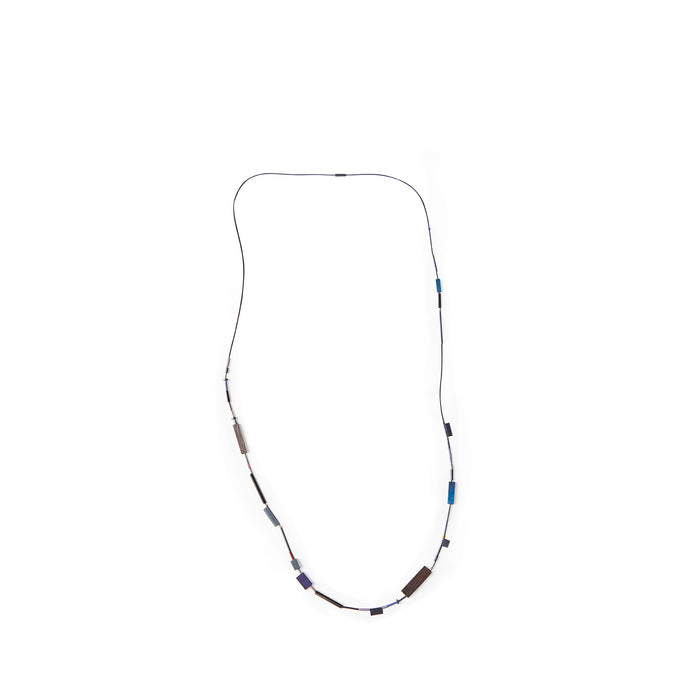 Julia Turner Devin Necklace with glass, metal and wood beads