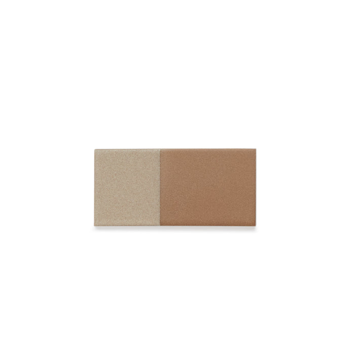 Heath Ceramics Dual Glaze Rectangle Tiles in Natural Manganese Single