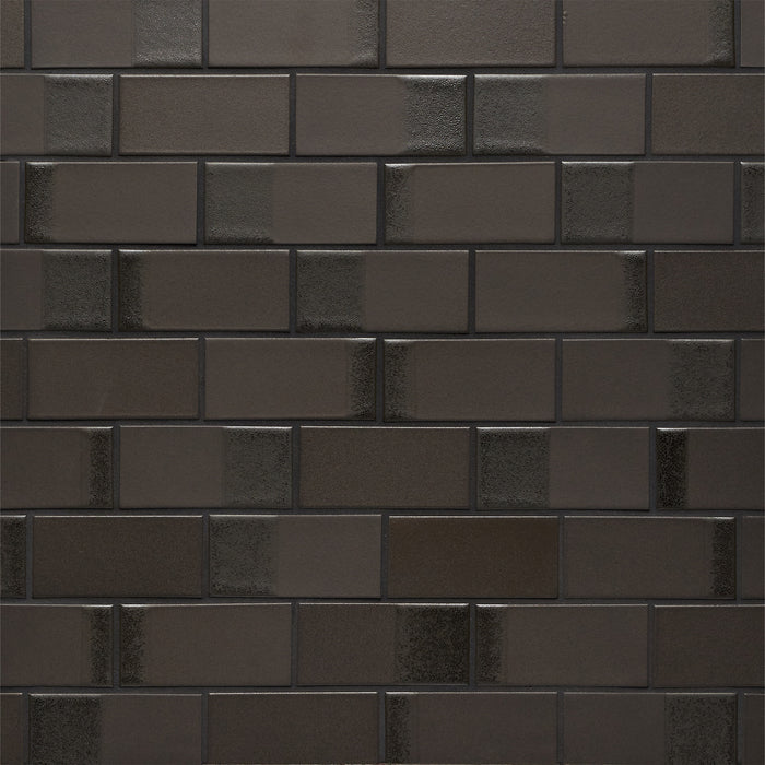 Caption: Dual Glaze 2x4 in DG12 Basalt Lava Blend.